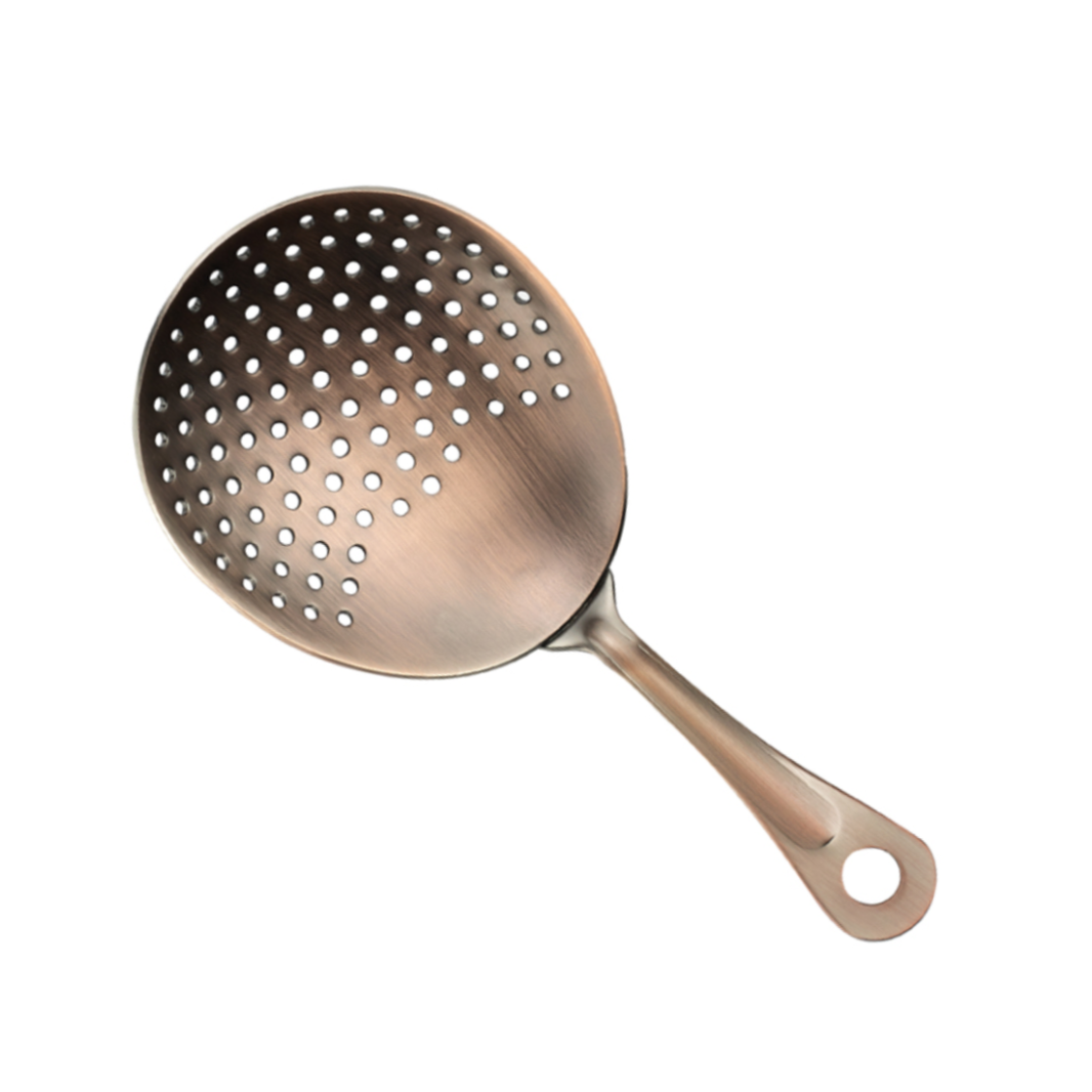 Julep Strainer, Antique Copper