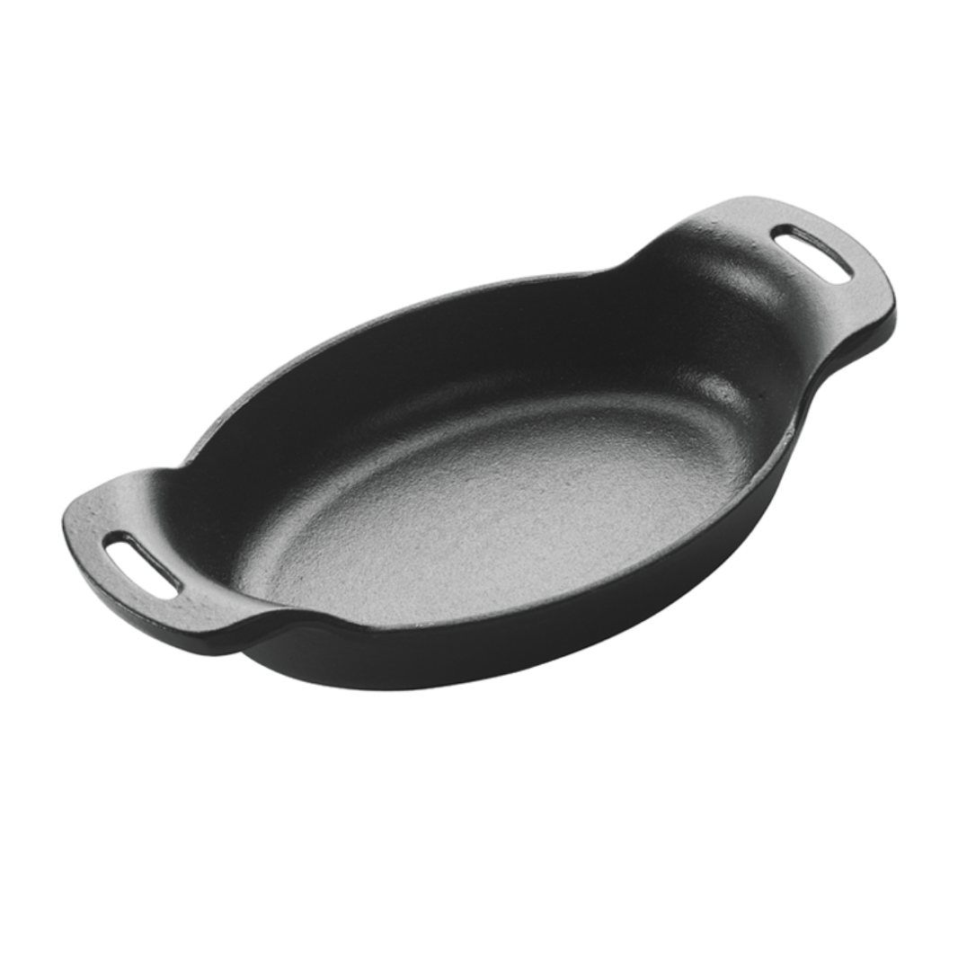 7-3/8″ x 5-3/8″, 16oz,Oval Enamel Finish FireIron™ Mini Cast Iron Server - Winco