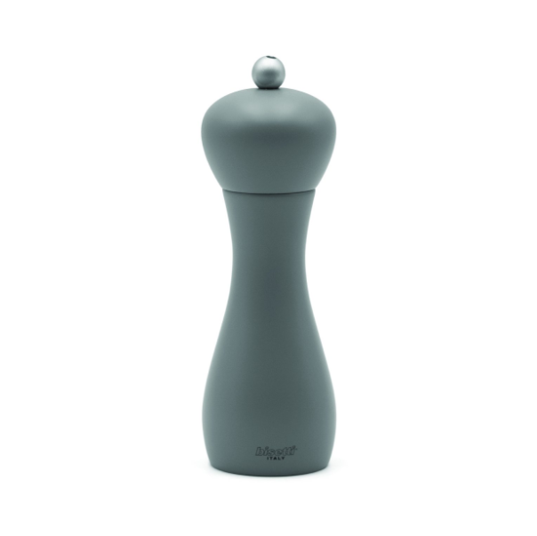 Bisetti 7" Grey Stained Beech-Wood Salt And Pepper Mill