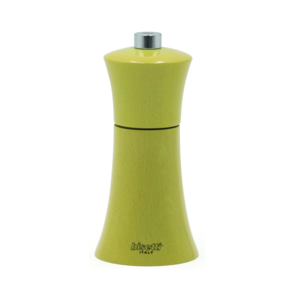 Bisetti Verona 5" Light Green Lacquered Beech-Wood Salt And Pepper Mill