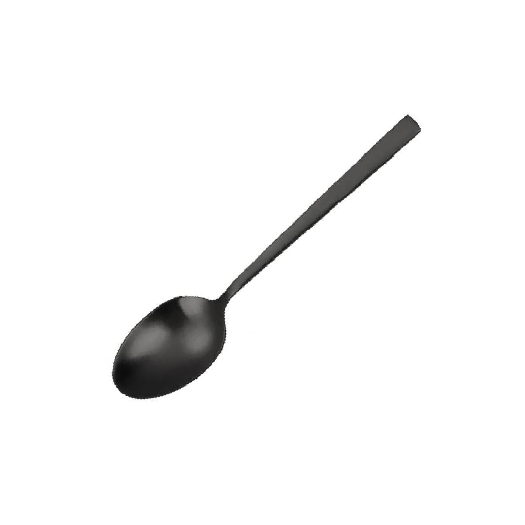 8 1/2" Stainless Steel Frosted Black Spoon - Brewing Edge