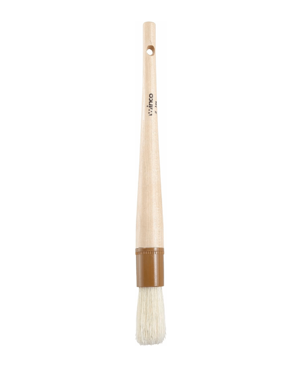 1" x 2" Boar Hair Round Pastry/Basting Brush / Winco