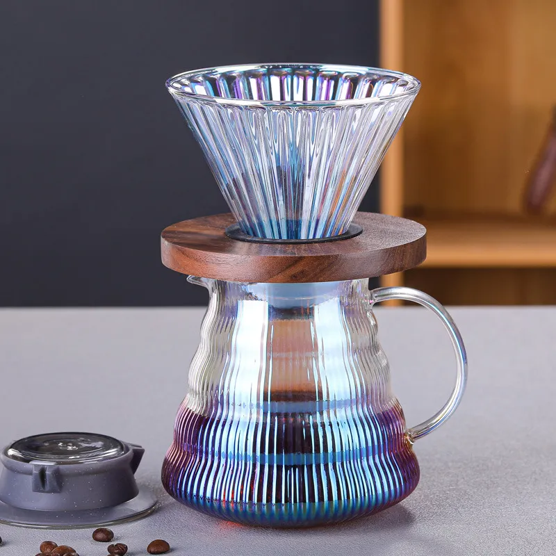 Glass Pour Over Coffee Dipper with Wood Stand - Brewing Edge