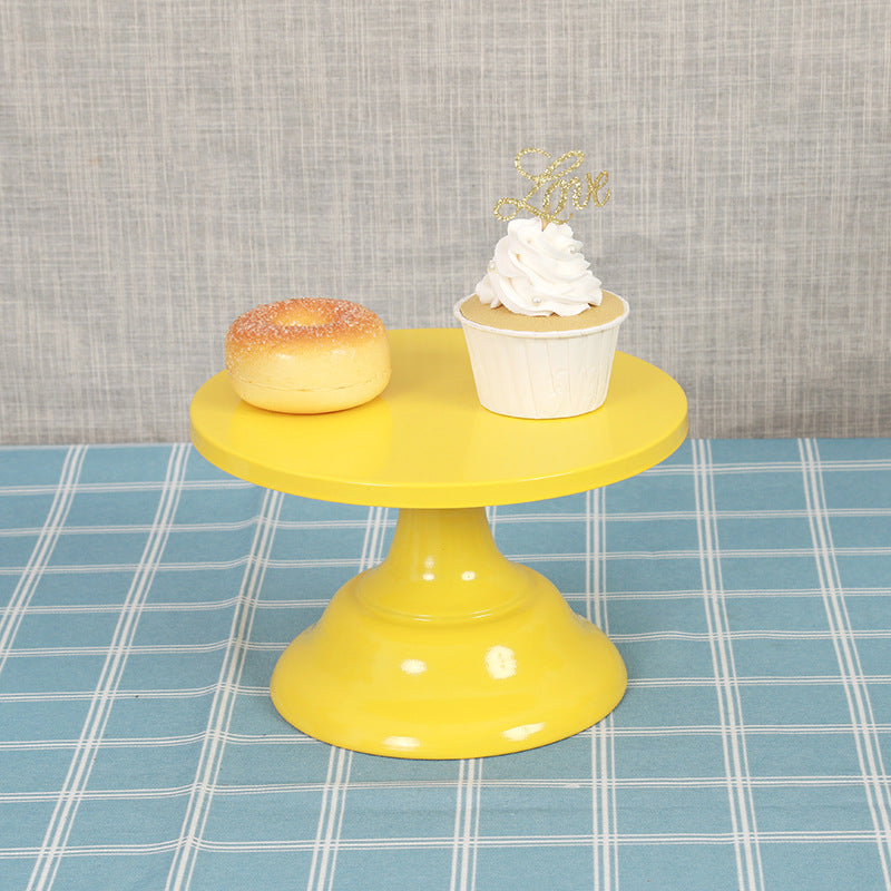 KNICER METAL CAKE STAND YELLOW