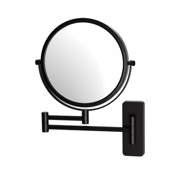 Custom black led mirror hotel 4x magnifying makeup mirror with lights