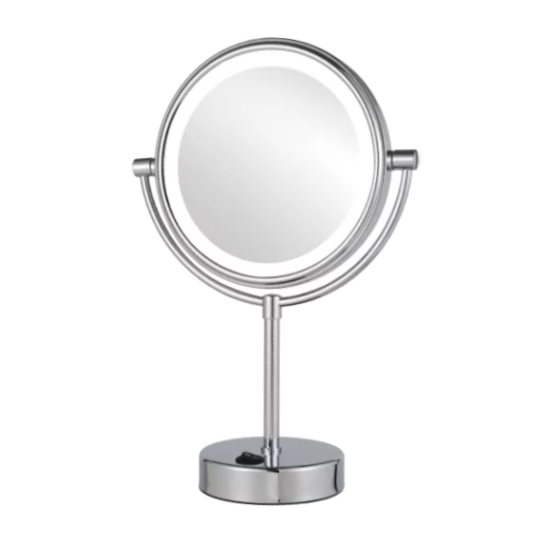 Desktop double sided led light makeup mirror hotel magnifying mirror 3x