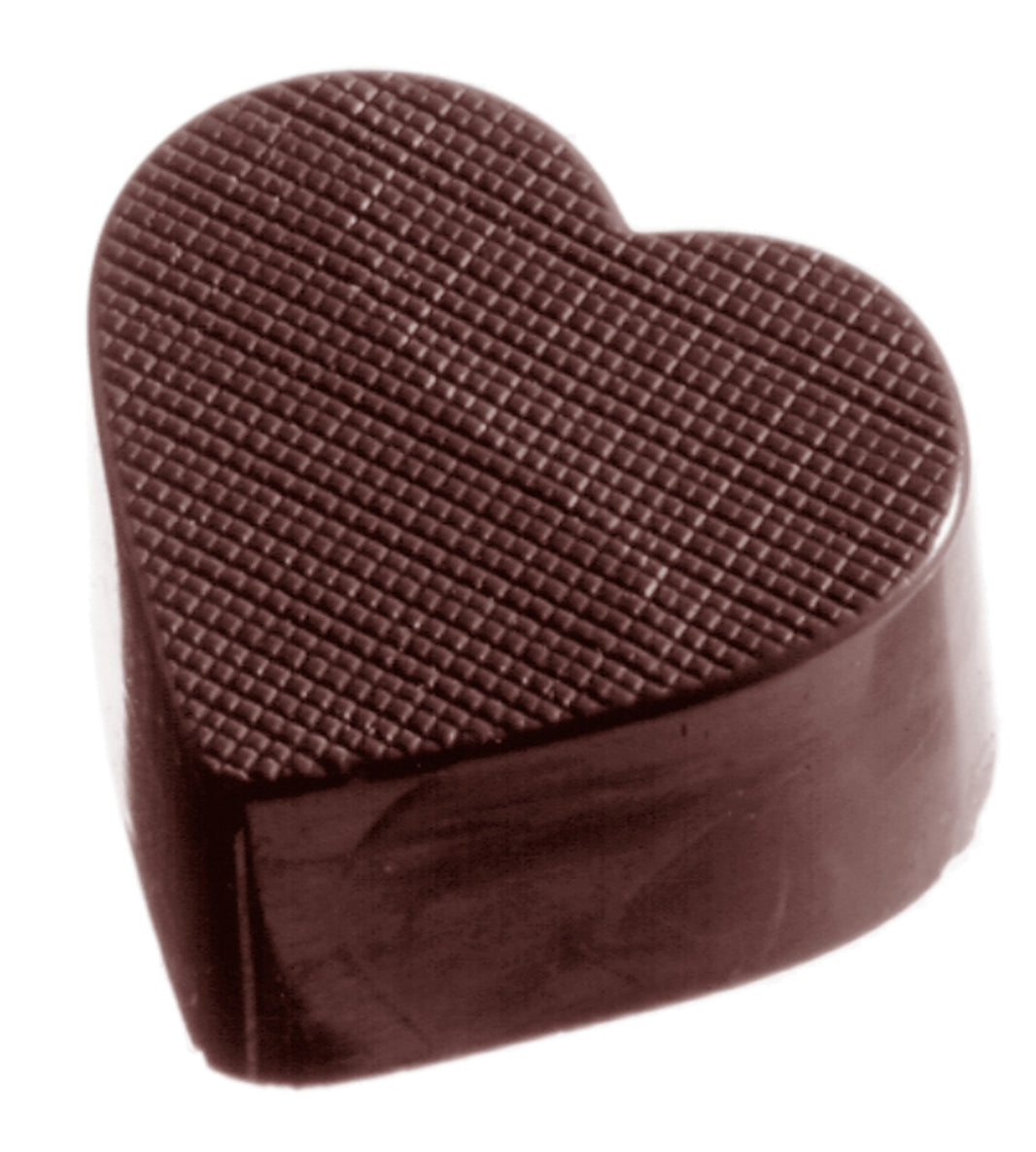 VALENTINE HEART CHECKERED PC CHOCOLATE MOLD - 32PCS/6G