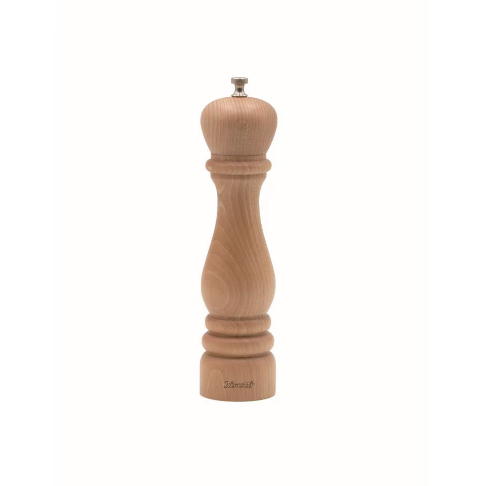 "PEPPER MILL ""ROMA"" NATURAL WOOD 18CM H 180 MM NATURAL BEECH-WOOD FAGGIO NATURALE"