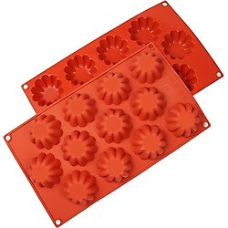 MINI-BRIOCHETE SILICONE BAKING MOULD - 12 CUPS