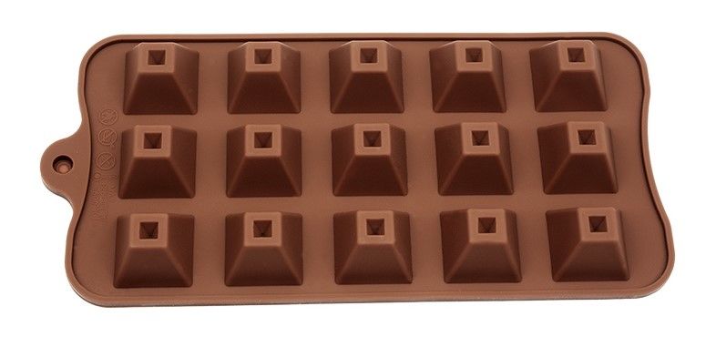 PYRAMID SHAPE SILICONE CHOCOLATE CANDY MOULD 15 CUP