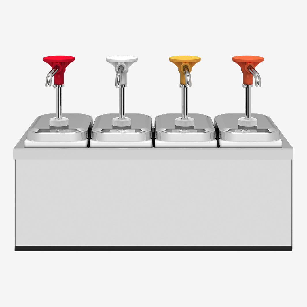 Push Button Dispenser with 1,9 Ltr. Fountain Jar / Set 4 Holder