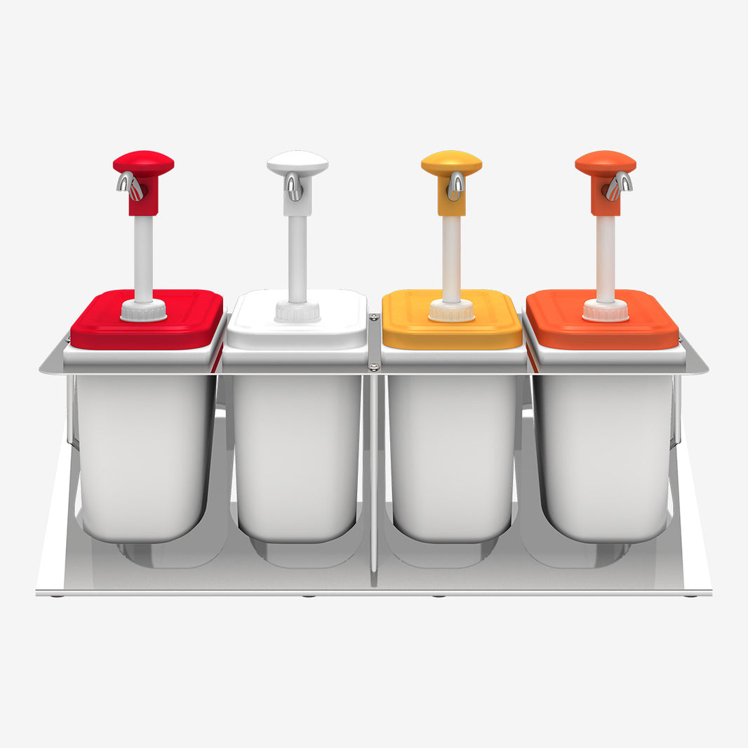 Push Button Dispenser with 1,9 Ltr. Fountain Jar / Set 4 Z Holder