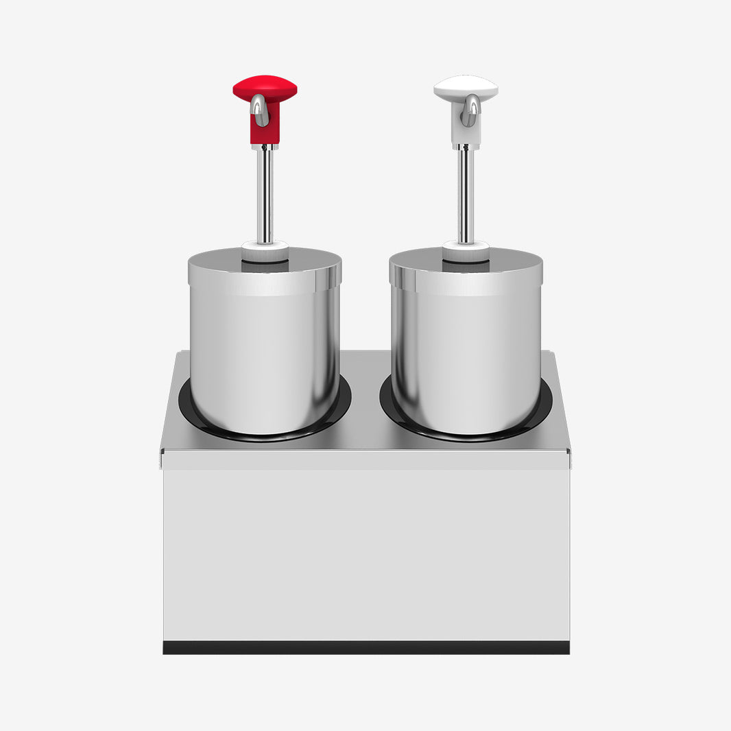 Push Button Dispenser with Cylindrical Container Set 2 Holder