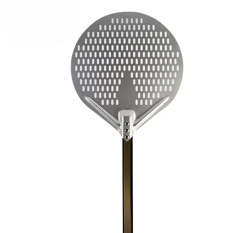 Anodized Aluminum Round Perforated Pizza Peel - Knicer