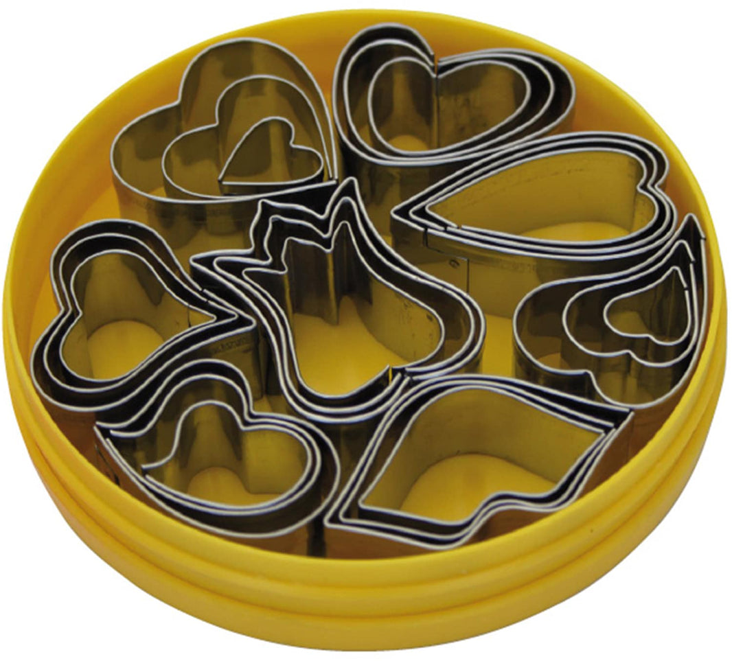 Heart-shaped decorative cookie cutter, 24 pieces - Schneider