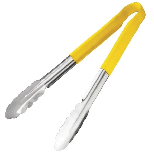 12''Food Clip, S/S with Silicone Handle Tong , Color Handle