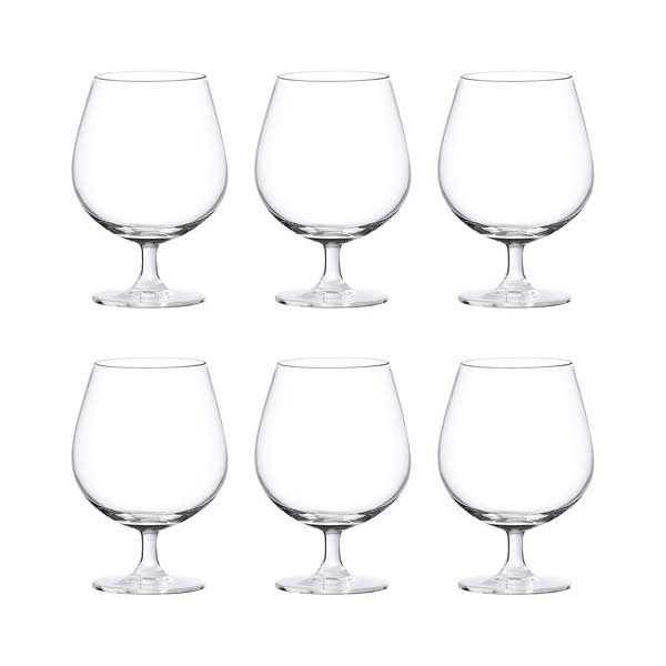Ocean 650ml 6-Piece Set Madison Cognac Glass / Clear