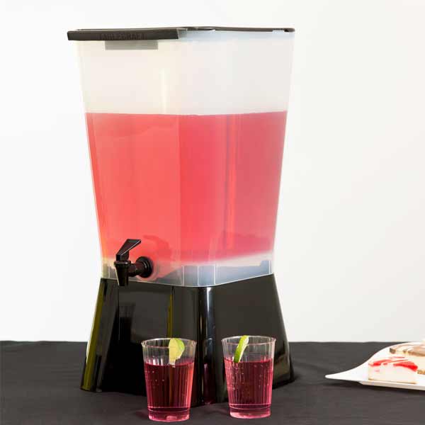 5 Gallon Black Beverage / Juice Dispenser / Tablecraft