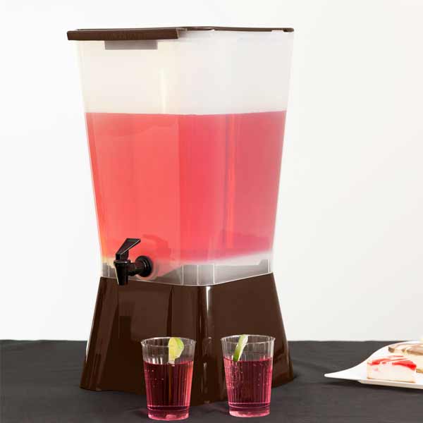 5 Gallon Brown Beverage / Juice Dispenser / Tablecraft
