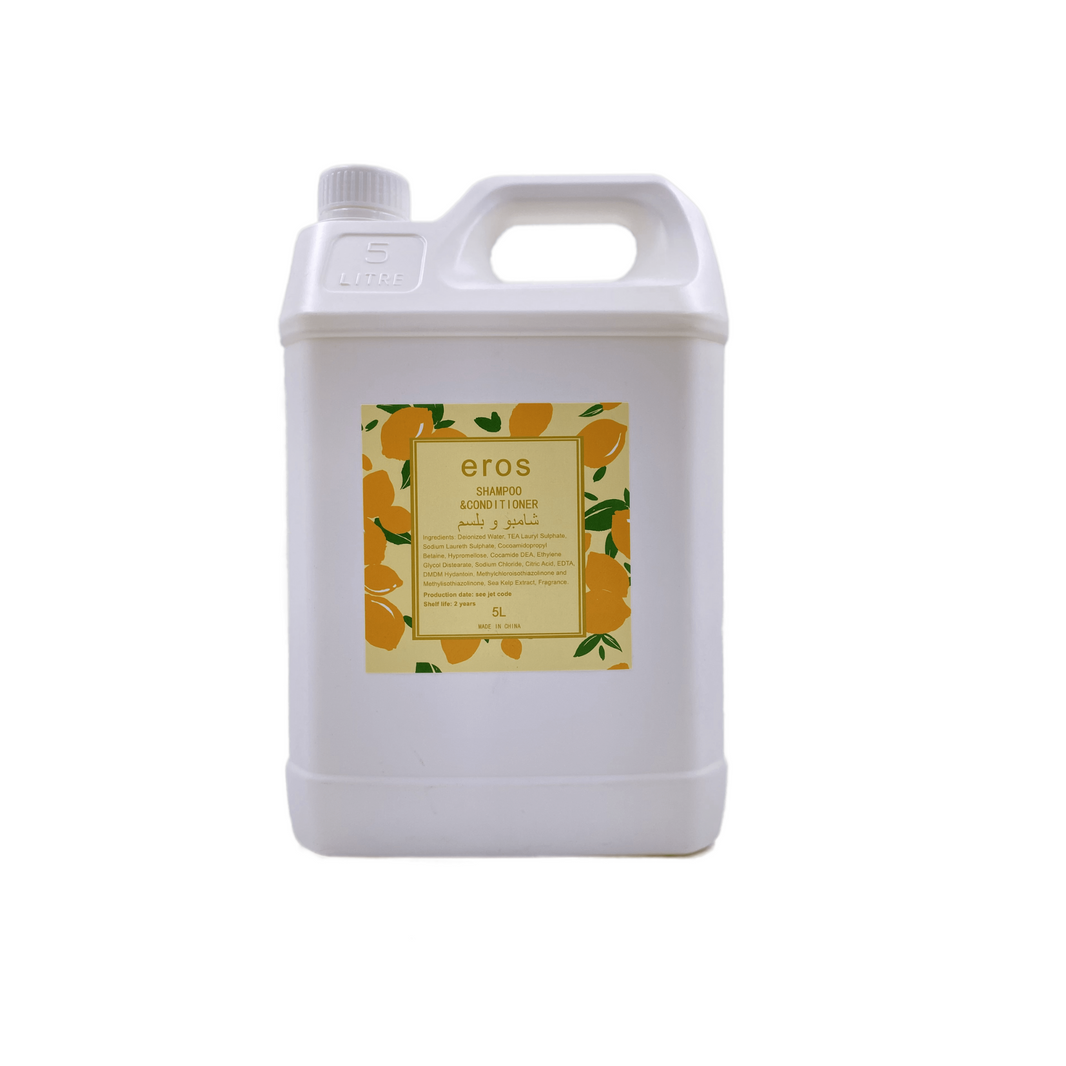 Eros Hotel Shampoo & Conditioner | 5 litre | Designed to Refill Soap Dispensers | Pack of 4