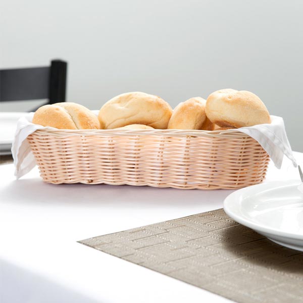 13 " x 5" Oblong Rattan-Like Basket / Tablecraft