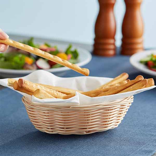 7" Oval Handwoven Basket / Tablecraft
