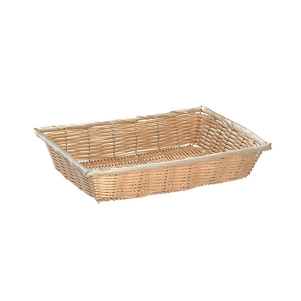 14" x 10" Polypropylene Rectangular Woven Basket / Tablecraft