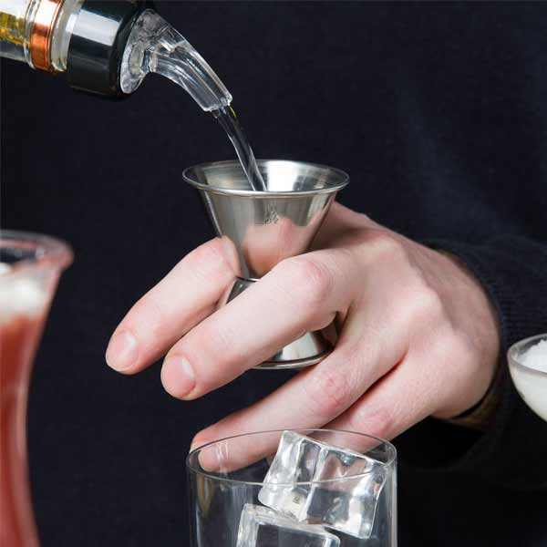 1/2 oz. and 1 oz. Stainless Steel Jigger / Winco