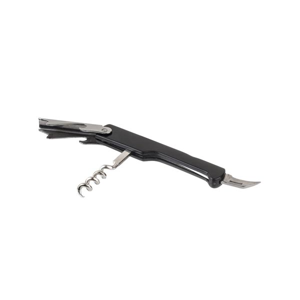 Wine Key Corkscrew, Black Plastic Handle / Tablecraft