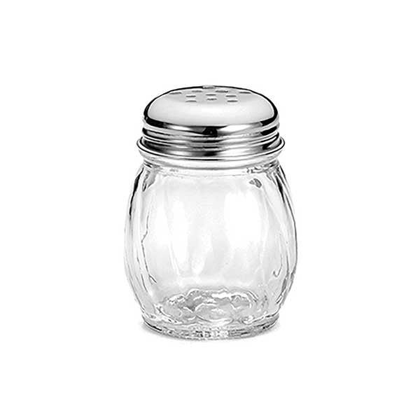 6 Oz. Swirled Glass Shaker with Perforated Top, Case of 36 Packs / Tablecraft