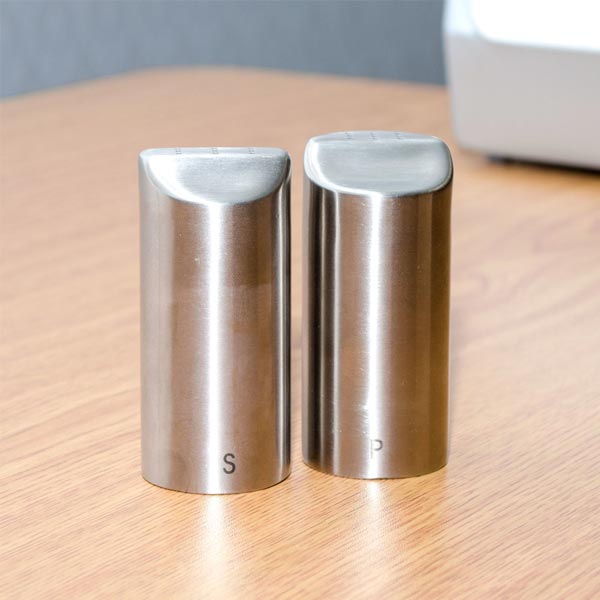2 oz. Marina Stainless Steel Salt and Pepper Shaker Set / Tablecraft