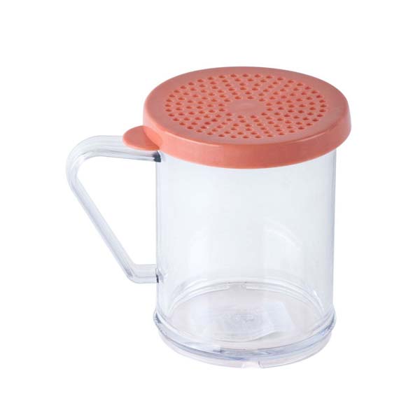 10 Oz Polycarbonate Dredge, Rose, Medium Ground Lid / Tablecraft