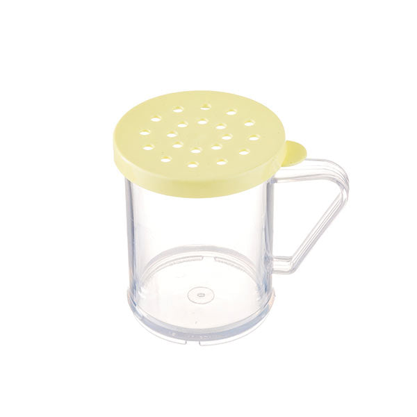 10 oz. Polycarbonate Shaker with Yellow Lid for Ground Cheese / Tablecraft