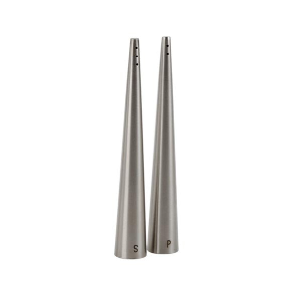 1.5 oz. Conical Stainless Steel Salt and Pepper Shaker Set / Tablecraft