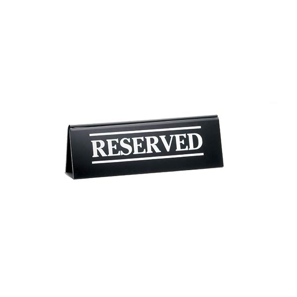 Plastic "Reserved" Imprinted Table Tent / Tablecraft