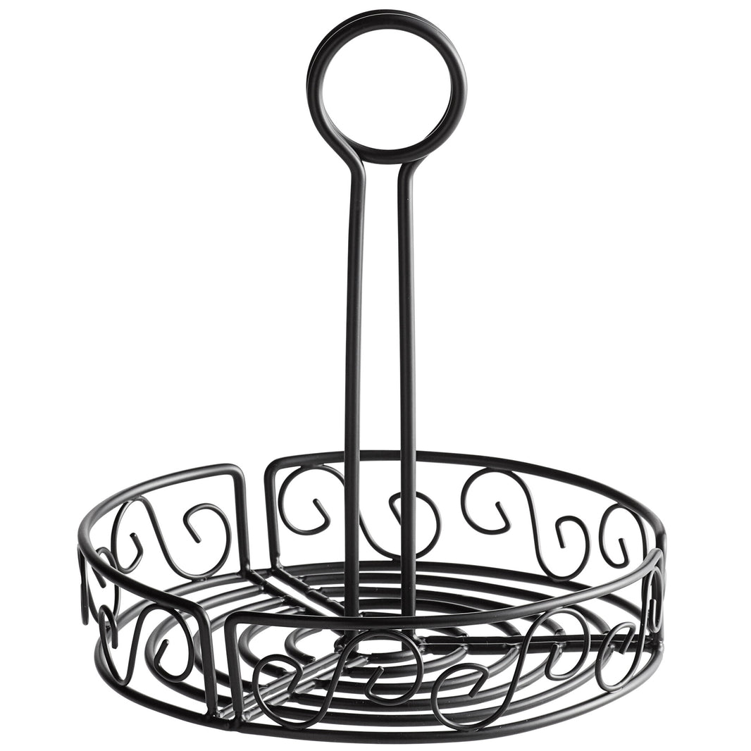 6-1/4″ Black Wire Round Condiment Caddy