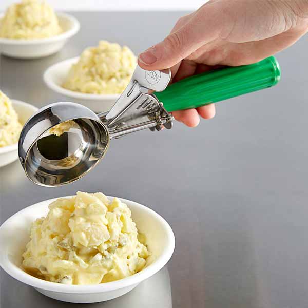 Size 12 Deluxe 1 Piece Ice Cream Disher with Spring Release / Winco