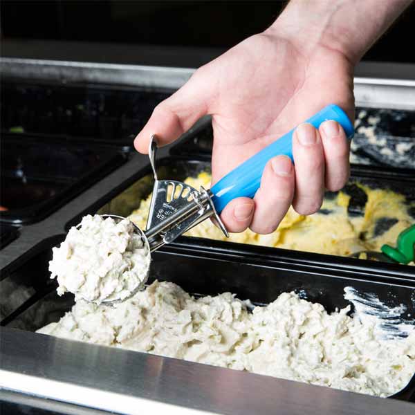 Size 16 Deluxe 1 Piece Ice Cream Disher with Spring Release / Winco