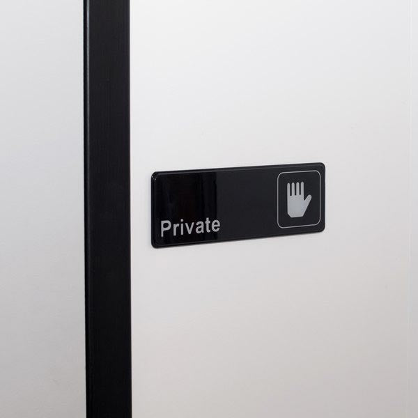 Private Sign - Black and White / Tablecraft