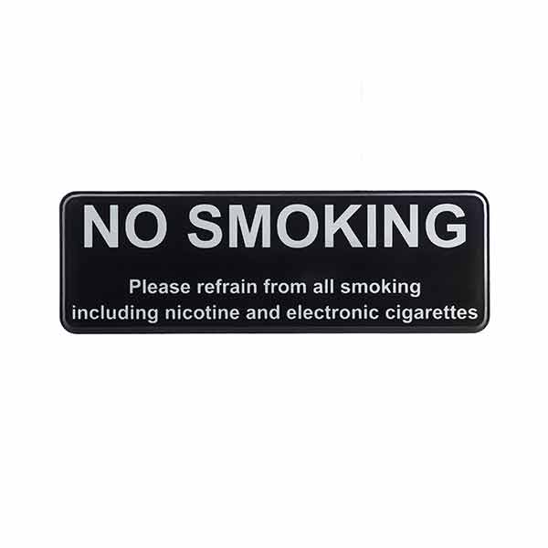 3"X 9" Sign, No Smoking Nicotine And Electronic Cigarettes / Tablecraft
