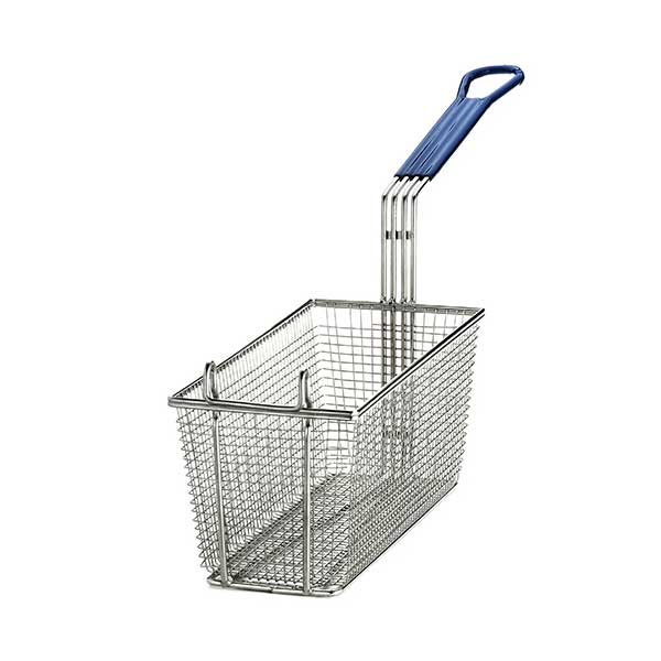 13.25" x 5.75" Rectangular Nickel Plated Fry Basket / Tablecraft