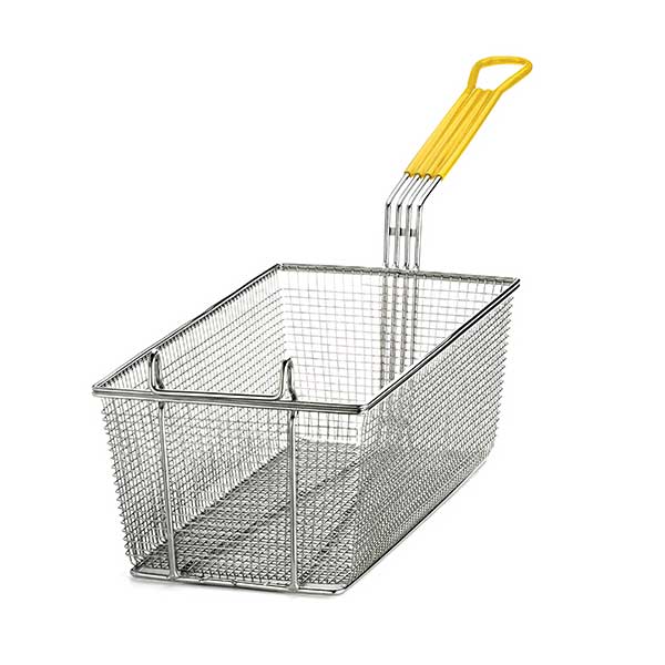 17" x 8.25" Rectangular Nickel Plated Fry Basket / Tablecraft