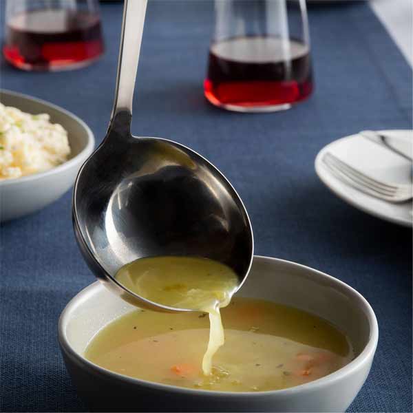 Stainless Steel 13" One-Piece 4-Ounce Soup Serving Ladle / Tablecraft