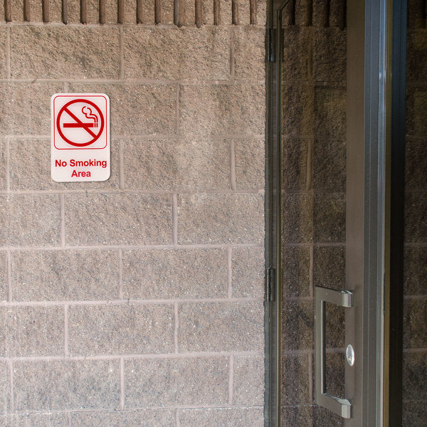 6"X 9" Sign, No Smoking Area Available, Red/White / Tablecraft