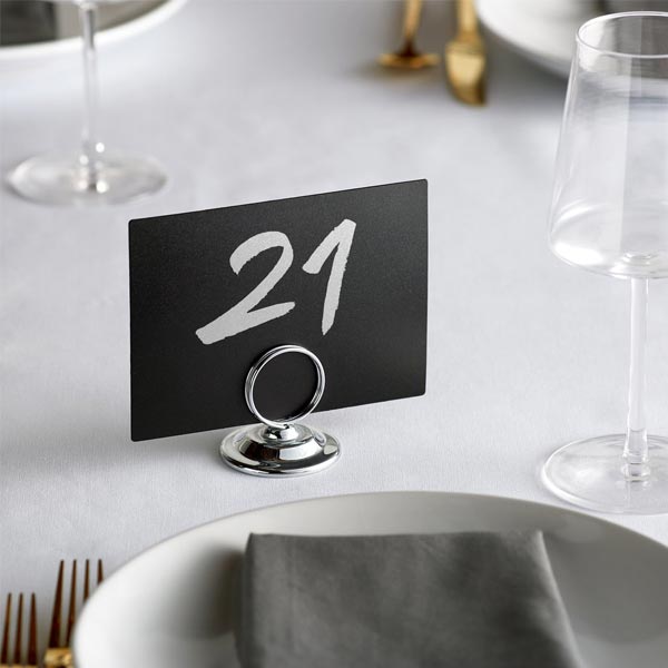 2" Card Holder, Heavy Nickel Plated / Tablecraft