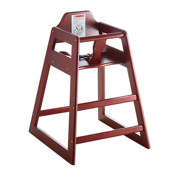 Mahagony Finish High Chair | Buyhoreca