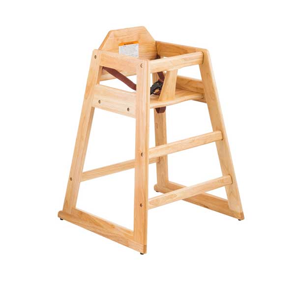 26 3/4" Unassembled Natural Finish HardWood High Chair