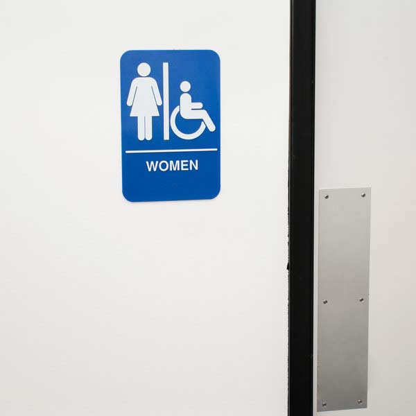 Plastic "Women" and Handicap Accessible Braille Sign