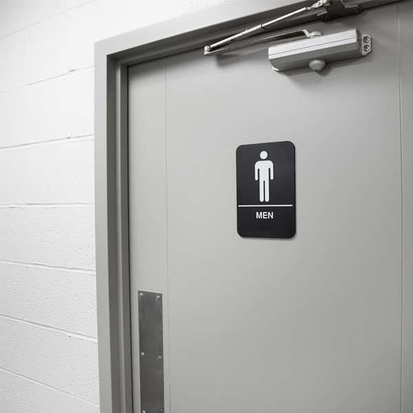 Plastic Men Braille Sign / Tablecraft