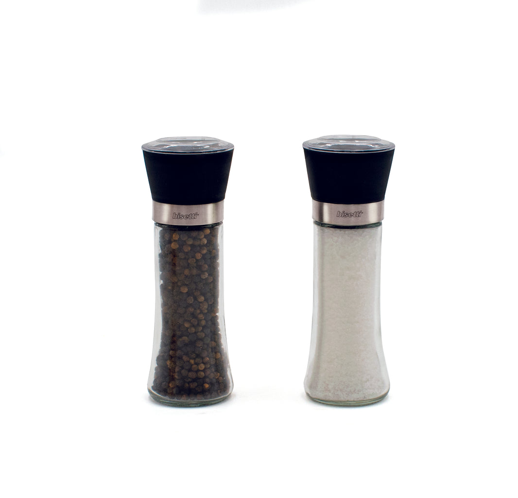 Bisetti Pantelleria Glass Bottle Salt And Pepper Mill - 18 cm